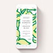 A save the date for whatsapp design named "Fresh Vines". It is a smartphone screen sized card in a portrait orientation. "Fresh Vines" is available as a flat card, with tones of green and white.