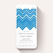 A save the date for whatsapp named "Skiapthos". It is a smartphone screen sized card in a portrait orientation. "Skiapthos" is available as a flat card, with tones of blue and white.