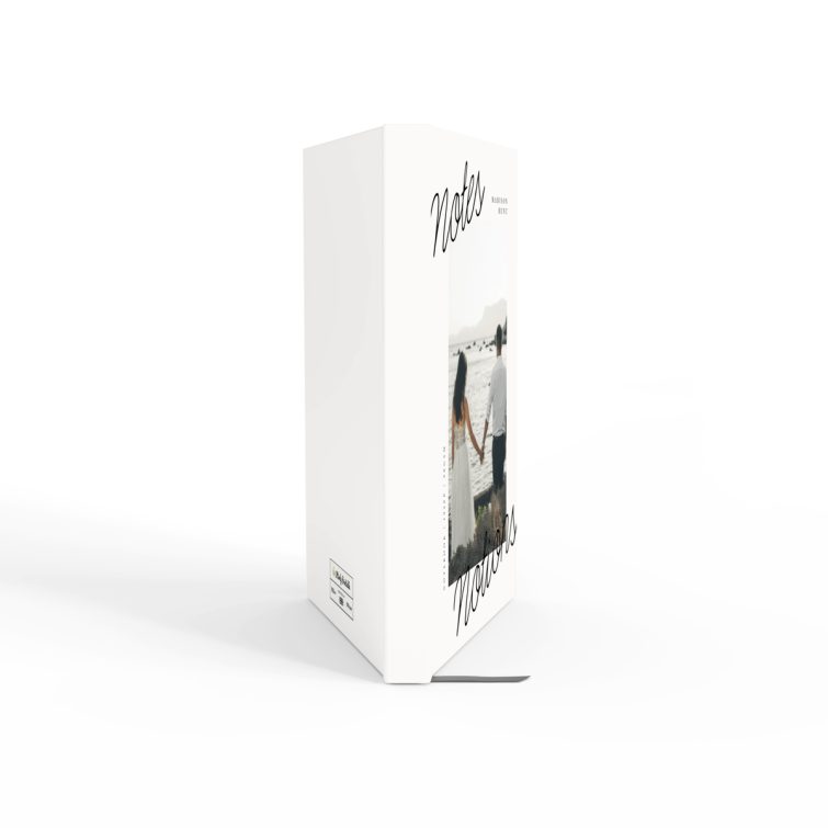 Elegant personalised notebook cover design with one photo, ideal for weddings and special occasions.