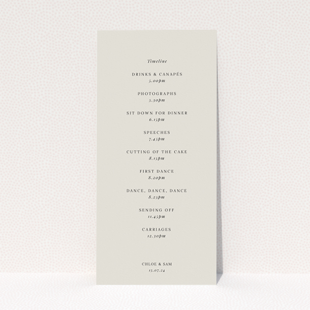 Seaside Sketch wedding menu template featuring serene coastal beauty, perfect for couples seeking calm and sophistication in their wedding stationery This is a view of the back