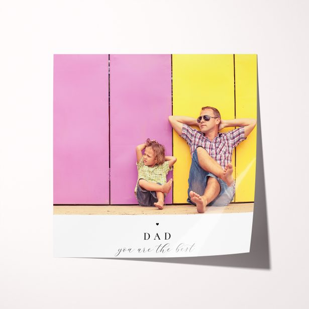 Father's Bond High-Resolution Silver Halide Poster - Celebrate the special bond with this portrait-oriented masterpiece, elegantly displaying two cherished photos, a heartfelt and timeless Father's Day keepsake.