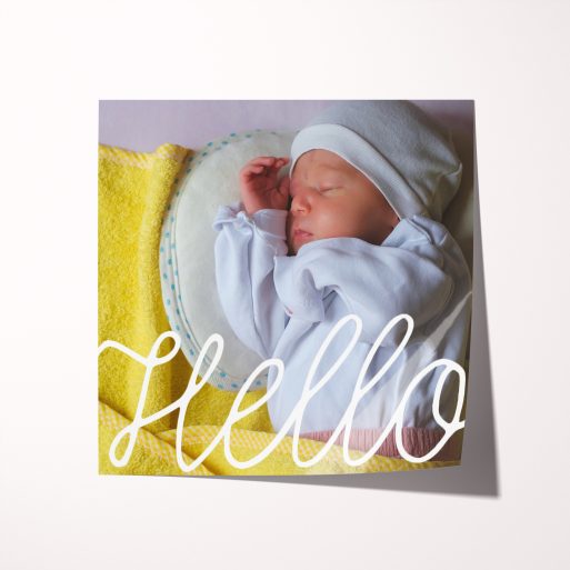 Hello from Me High-Resolution Silver Halide Poster - Capture cherished memories with exceptional clarity in this premium poster, ideal for proud parents or grandparents.