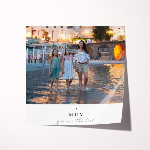 Maternal Harmony High-Resolution Silver Halide Poster - Evoke maternal warmth with this portrait-oriented masterpiece, holding space for two cherished photos, a perfect celebration of the love and bond between a mother and child.