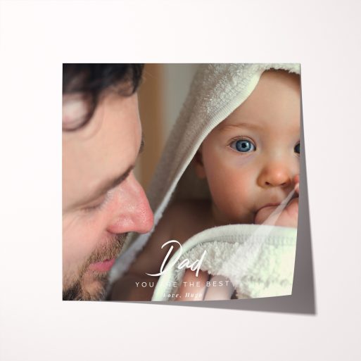 Papa's Presence High-Resolution Silver Halide Poster - A heartwarming Father's Day gift capturing love and family in stunning detail.