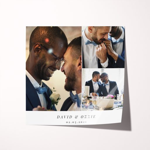 Wedded Quartet High-Resolution Silver Halide Poster - Elegantly display four cherished photos with this precision-crafted masterpiece, preserving the joy of special moments for years to come.