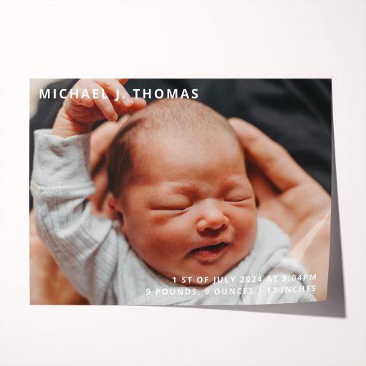 High-Resolution Child's Portrait Silver Halide Poster - Capture the innocence and beauty of childhood with a cherished photo. A heartfelt keepsake celebrating the joy of new parents from Utterly Printable.