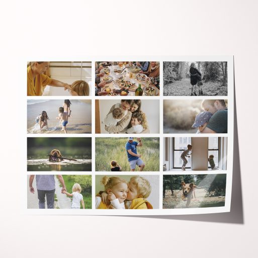 Immerse in memories with Utterly Printable's Life's Tapestry High-Resolution Silver Halide Photo Poster - compose a collage of over 10 cherished photos.
