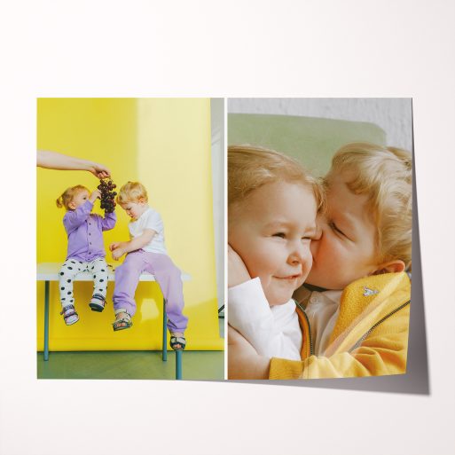 High-Resolution Double Trouble Silver Halide Poster - Explore the allure of personalized elegance with two cherished photos. A delightful gift capturing precious moments from Utterly Printable.