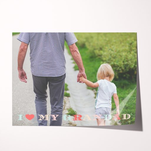 Celebrate Grandpa's Day with Utterly Printable's High-Resolution Silver Halide Photo Poster - a unique and heartfelt keepsake with a captivating 3D effect.