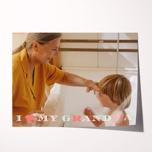 Celebrate Granny's Love with Utterly Printable's High-Resolution Silver Halide Photo Poster - a versatile and heartfelt keepsake.