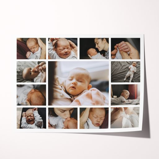 Celebrate memories with Utterly Printable's Life's Collage Premium Silver Halide Photo Poster - exhibits over 10 cherished photos.