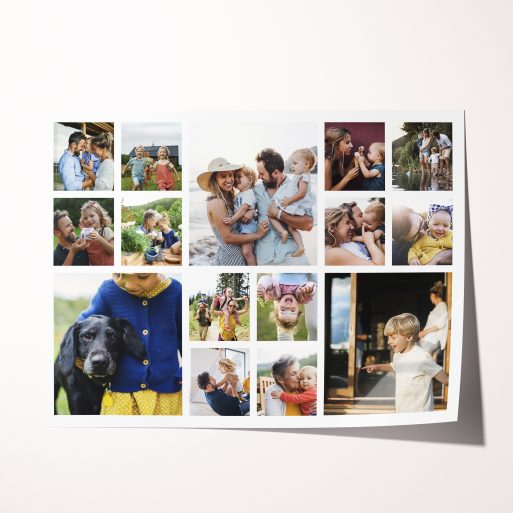 Create unique memories with Utterly Printable's Memories Overload High-Resolution Silver Halide Poster - accommodates 10+ cherished photos.