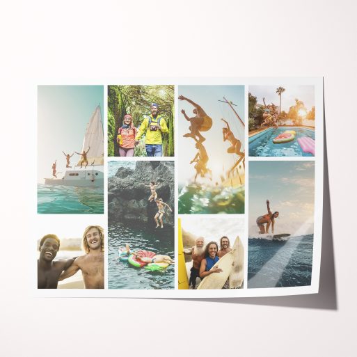 Step into memories with Utterly Printable's Shutter Montage High-Resolution Silver Halide Photo Poster - accommodates eight photos for a captivating montage.