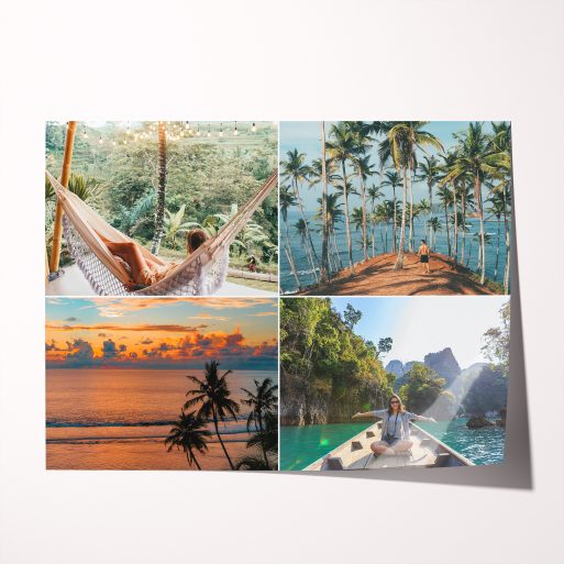 High-Resolution Simple Quartet Silver Halide Poster - Enhance your space with a premium design showcasing 4 photos. Elevate your surroundings with this elegant decor piece from Utterly Printable.