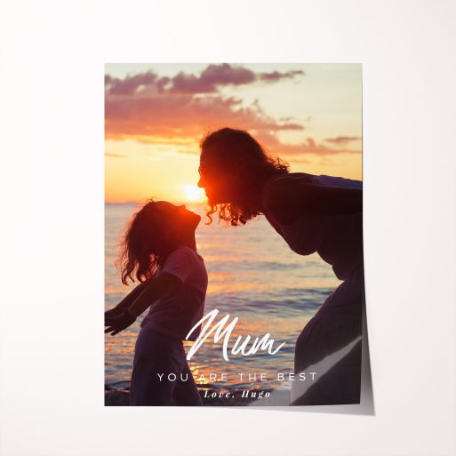 A Mother's Embrace Premium Quality Photo Poster - Personalized Mother's Day Gift
