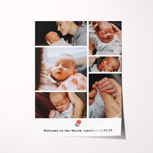 Experience the nostalgic charm with our 'Childhood Quilt' High-Resolution Silver Halide Poster – a versatile and meaningful tribute holding space for six cherished photos.
