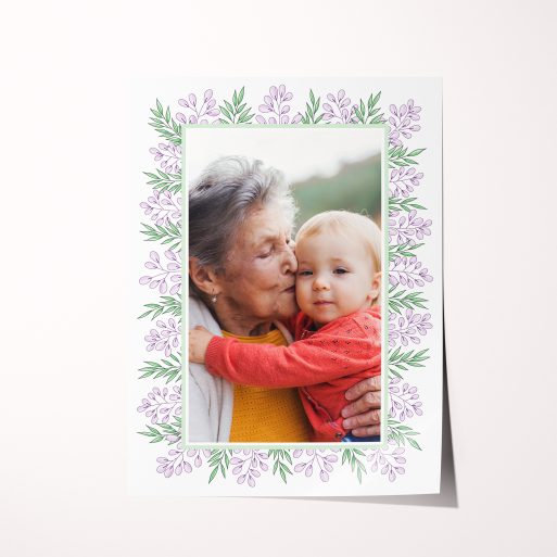Floral Memories High-Resolution Silver Halide Poster - Personalized Memory Keepsake