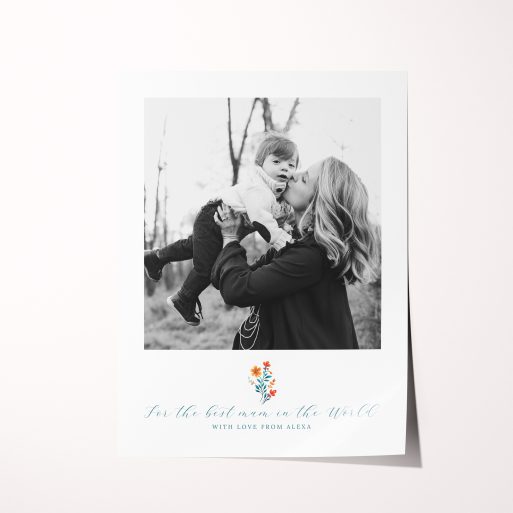 Mum's Blooms Long-Lasting Silver Halide Photo Poster – a portrait-oriented masterpiece showcasing one cherished photo for a lasting impression.