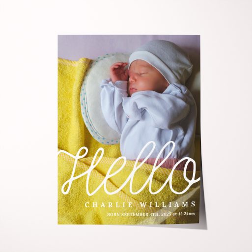 Experience exceptional clarity with our 'Hello from Me' High-Resolution Silver Halide Poster – a personalized masterpiece capturing memories with unmatched sharpness.