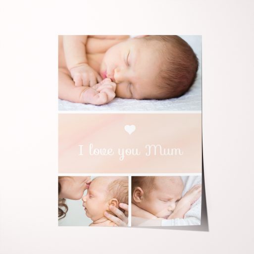 Mother's Love High-Resolution Silver Halide Photo Poster - Celebrate the extraordinary love of mothers with this elegant 3-photo poster, an ideal gift for any special occasion.
