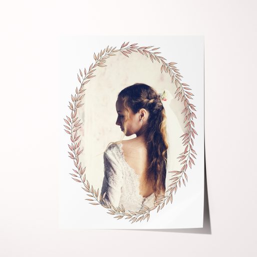 Romantic Florals High-Resolution Silver Halide Poster - Personalized Elegant Design