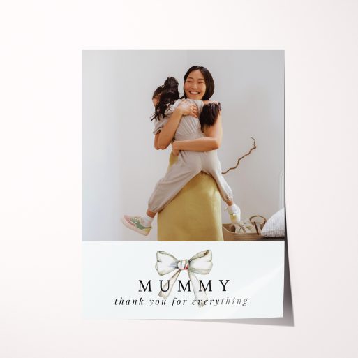 Embrace moments with our 'Tied with a Bow' High-Resolution Silver Halide Poster – a portrait-oriented masterpiece expressing love and gratitude, perfect for Mother's Day.