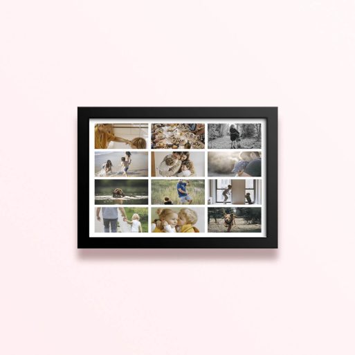 Simple framed prints designs featuring ten photos in a variety of family and nature themes.