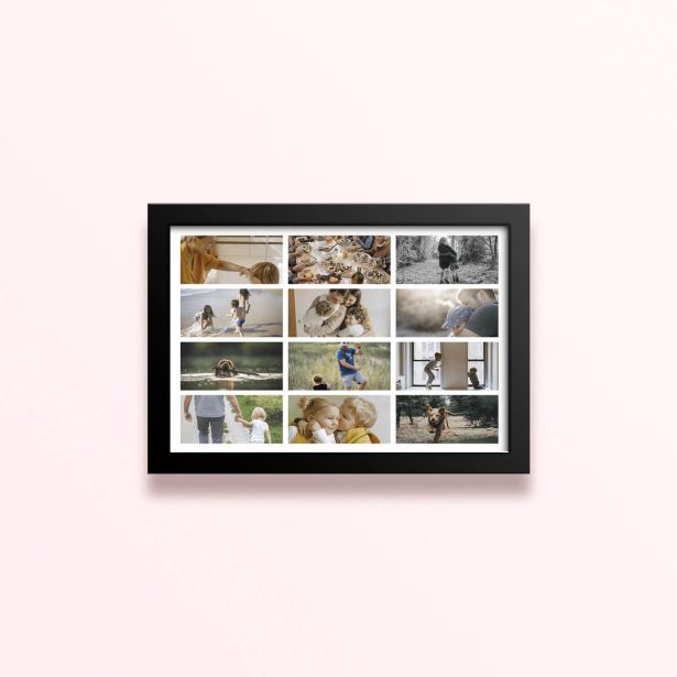 Simple framed prints designs featuring ten photos in a variety of family and nature themes.
