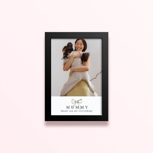 Simple framed print designs with one photo for personalised gifts.