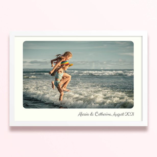 Simple framed prints designs with one photo for personalised decoration