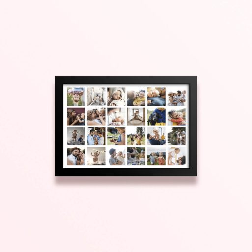 Simple framed prints designs featuring 25 photos in a grid layout