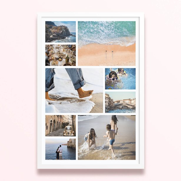 Simple framed prints designs featuring 10 photos for a personalised touch