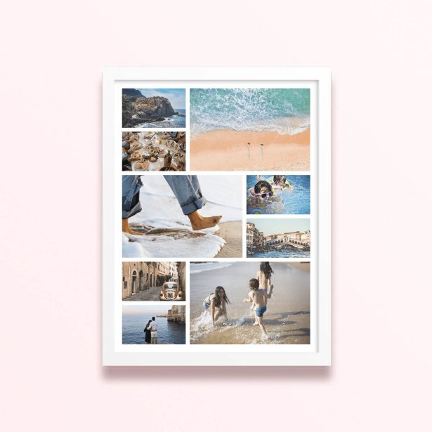 Simple framed prints designs featuring 10 photos for a personalised touch