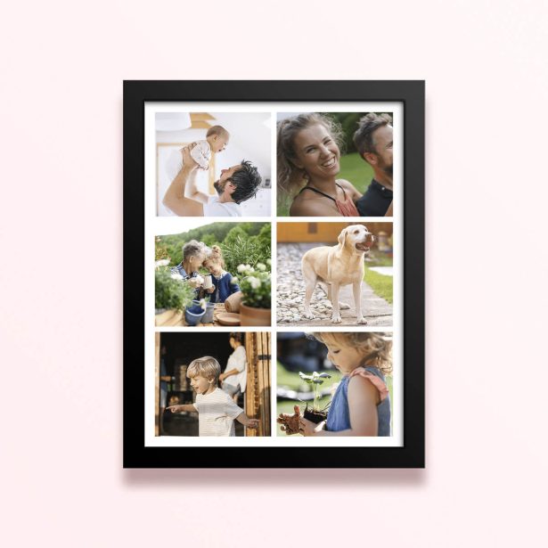 Simple framed prints designs with six photos.