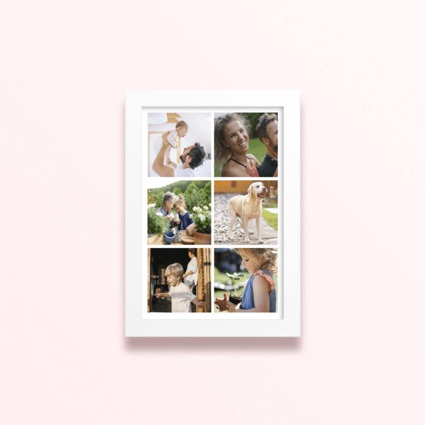 Simple framed prints designs with six photos.