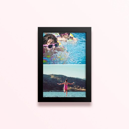 Simple framed prints designs featuring 2 photos in a summer setting