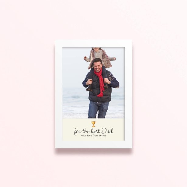 Simple framed prints designs for Father's Day with one photo