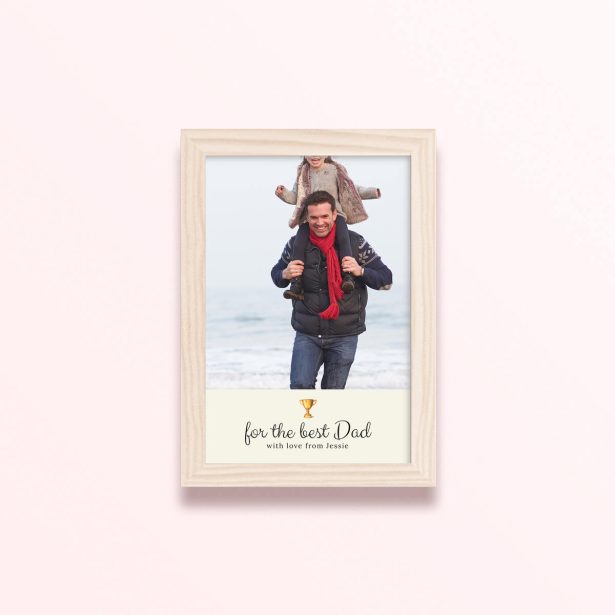 Simple framed prints designs for Father's Day with one photo