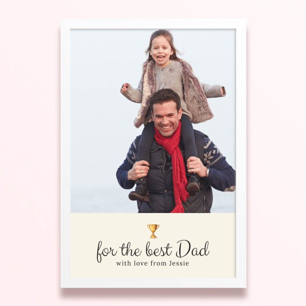 Simple framed prints designs for Father's Day with one photo
