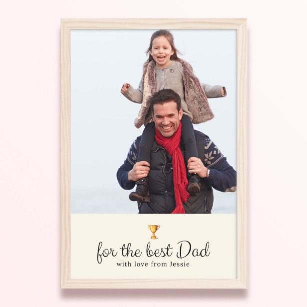 Simple framed prints designs for Father's Day with one photo