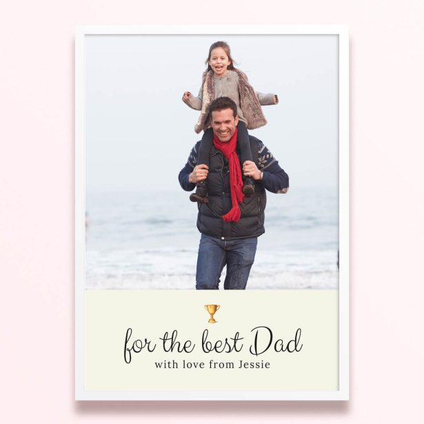 Simple framed prints designs for Father's Day with one photo