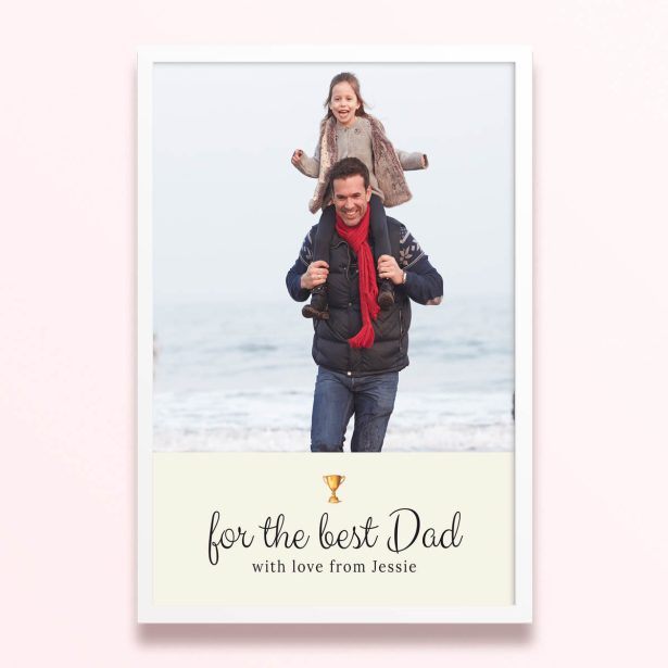 Simple framed prints designs for Father's Day with one photo