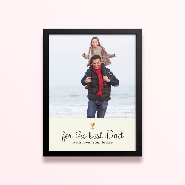 Simple framed prints designs for Father's Day with one photo