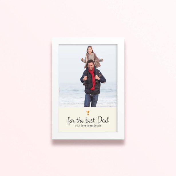 Simple framed prints designs for Father's Day with one photo