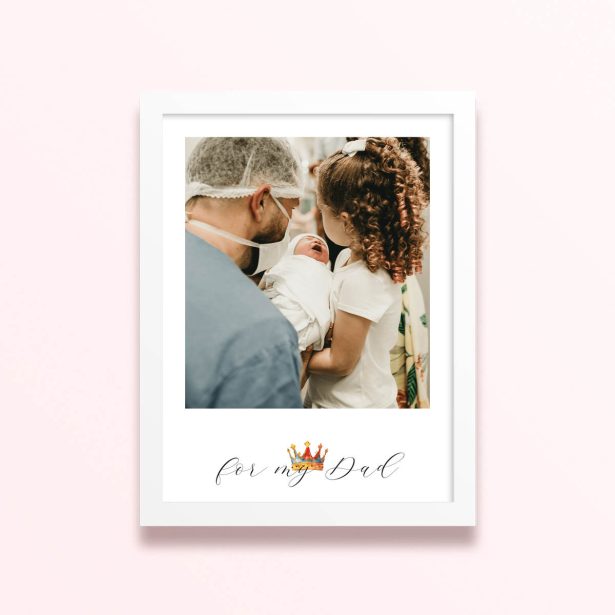 Simple framed prints designs with one photo for personalised gifts