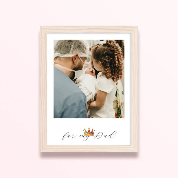 Simple framed prints designs with one photo for personalised gifts