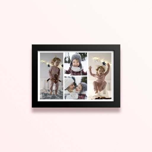 Simple framed prints designs featuring four photos for home decoration.