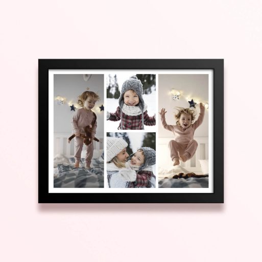 Simple framed prints designs featuring four photos for home decoration.