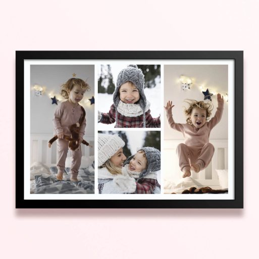 Simple framed prints designs featuring four photos for home decoration.