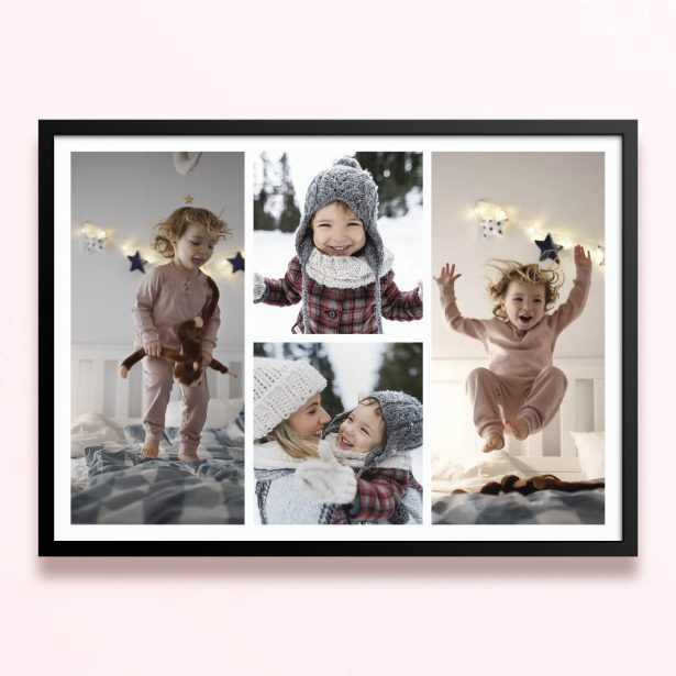 Simple framed prints designs featuring four photos for home decoration.